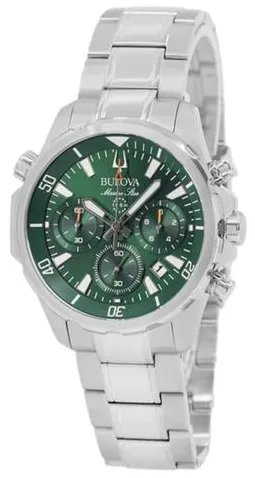 Bulova Marine Star 96B396 43mm Stainless steel Green 1