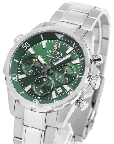 Bulova Marine Star 96B396 43mm Stainless steel Green 10