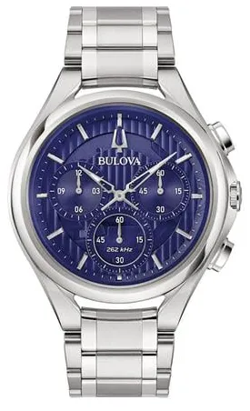 Bulova 96A302 44mm Stainless steel Blue