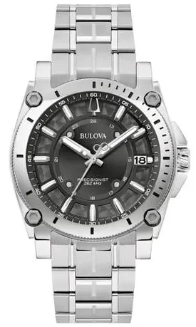 Bulova 96B417 40mm Stainless steel Black