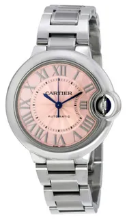 Cartier Ballon Bleu 33mm W6920100 Stainless steel Pink