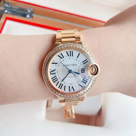 Cartier Ballon Bleu WJBB0036 33mm Rose gold Silver 2