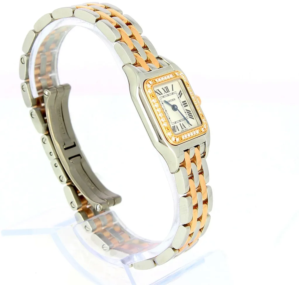 Cartier Panthère W3PN0006 22mm Rose gold and Stainless steel and Diamond Silver 2