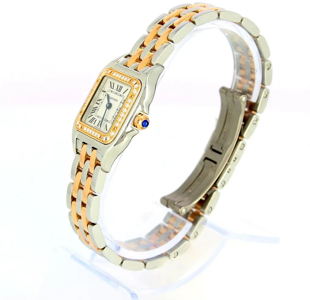 Cartier Panthère W3PN0006 22mm Rose gold and Stainless steel and Diamond Silver 4