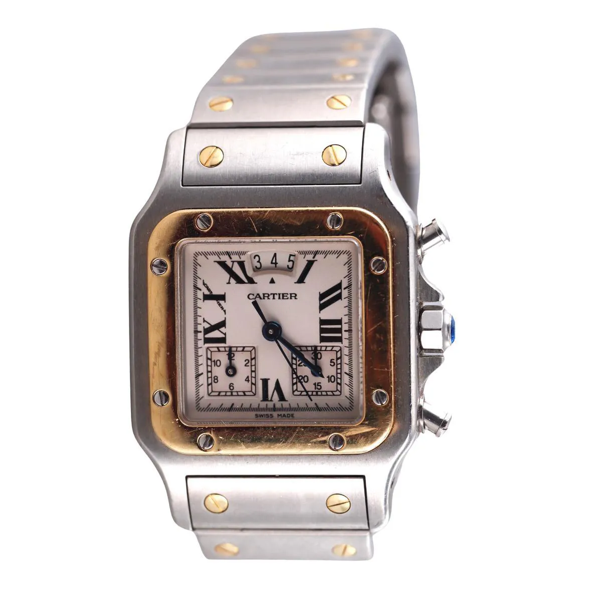 Cartier Santos Galbée 2425 28mm Stainless steel and gold