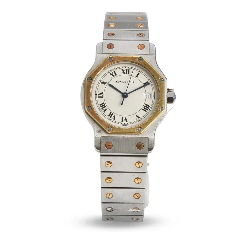 Cartier Santos Octagon 187902 30mm Stainless steel and 18k yellow gold