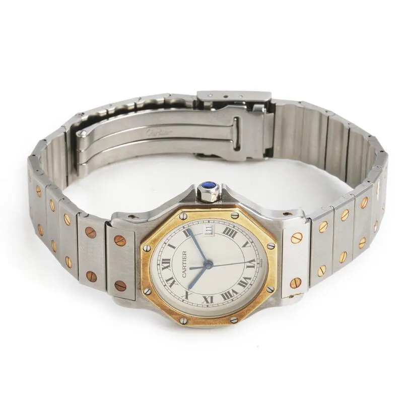 Cartier Santos Octagon 187902 30mm Stainless steel and 18k yellow gold 2