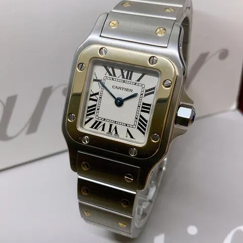 Cartier Santos W20012C4 24mm Yellow gold and Stainless steel White