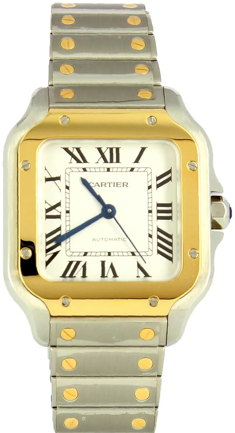 Cartier Santos W2SA0007 35mm Yellow gold and Stainless steel Silver