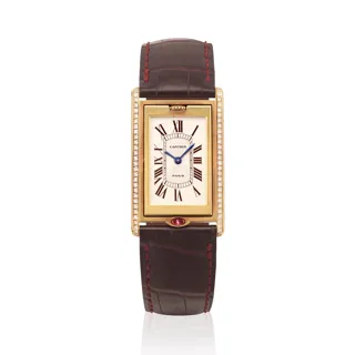 Cartier Tank Basculante 18k yellow gold Cream