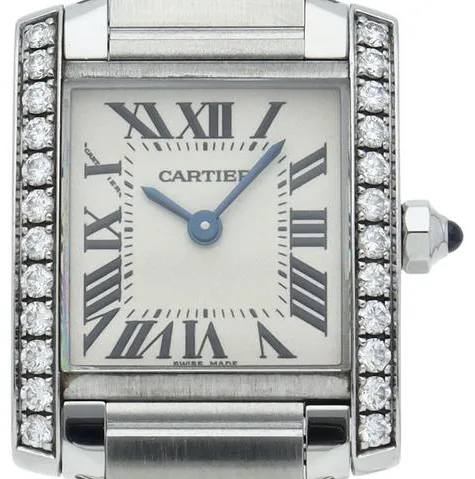 Cartier Tank Française W4TA0008 25mm Stainless steel White