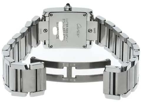 Cartier Tank Française W4TA0008 25mm Stainless steel White 4