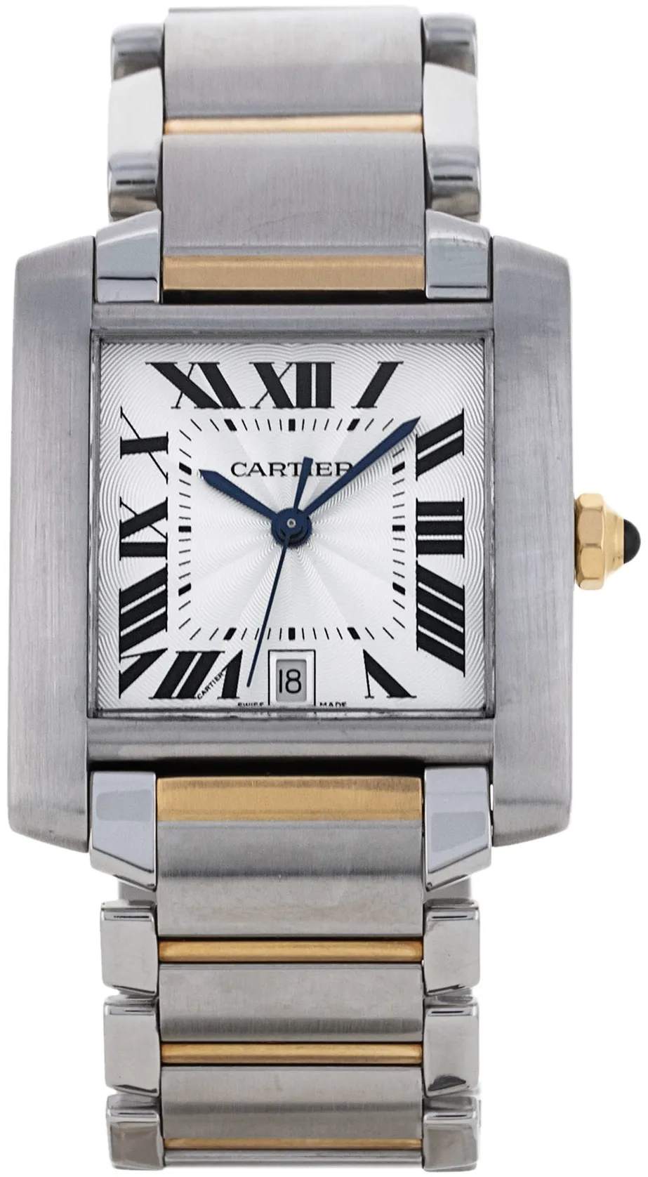 Cartier Tank Française W51005Q4 28mm Yellow gold and Stainless steel Silver Roman Numeral