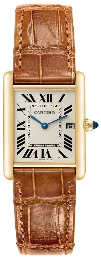 Cartier Tank Louis W1529756 33.5mm Yellow gold Silver