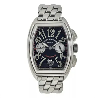 Franck Muller Conquistador 8002 cc 35mm Stainless steel Black