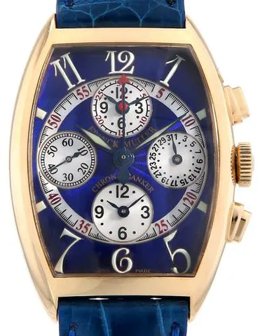 Franck Muller Master Banker 7850CC MB AC 48mm Yellow gold Blue