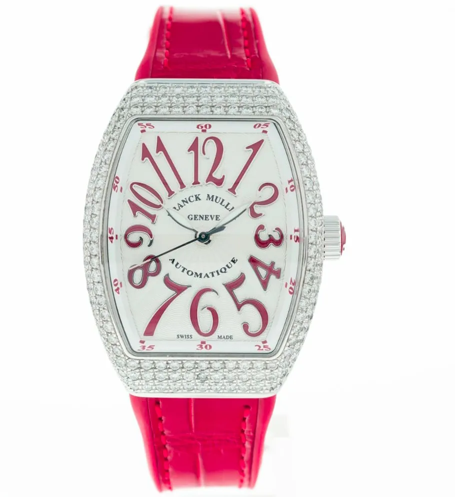 Franck Muller Vanguard V 32 SC AT FO D 32mm White gold and Diamond White