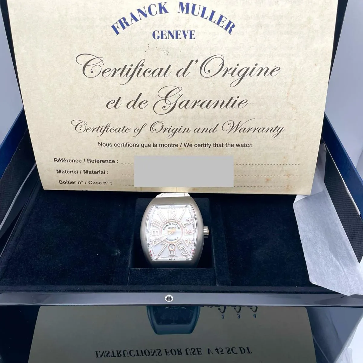 Franck Muller Vanguard V 45 SC DT TT BR 5N BR 53.5mm Titanium White 5