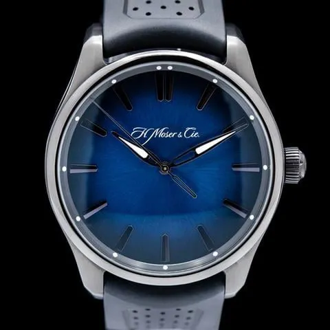 H. Moser & Cie. Pioneer 3200-1205 43mm Stainless steel Blue