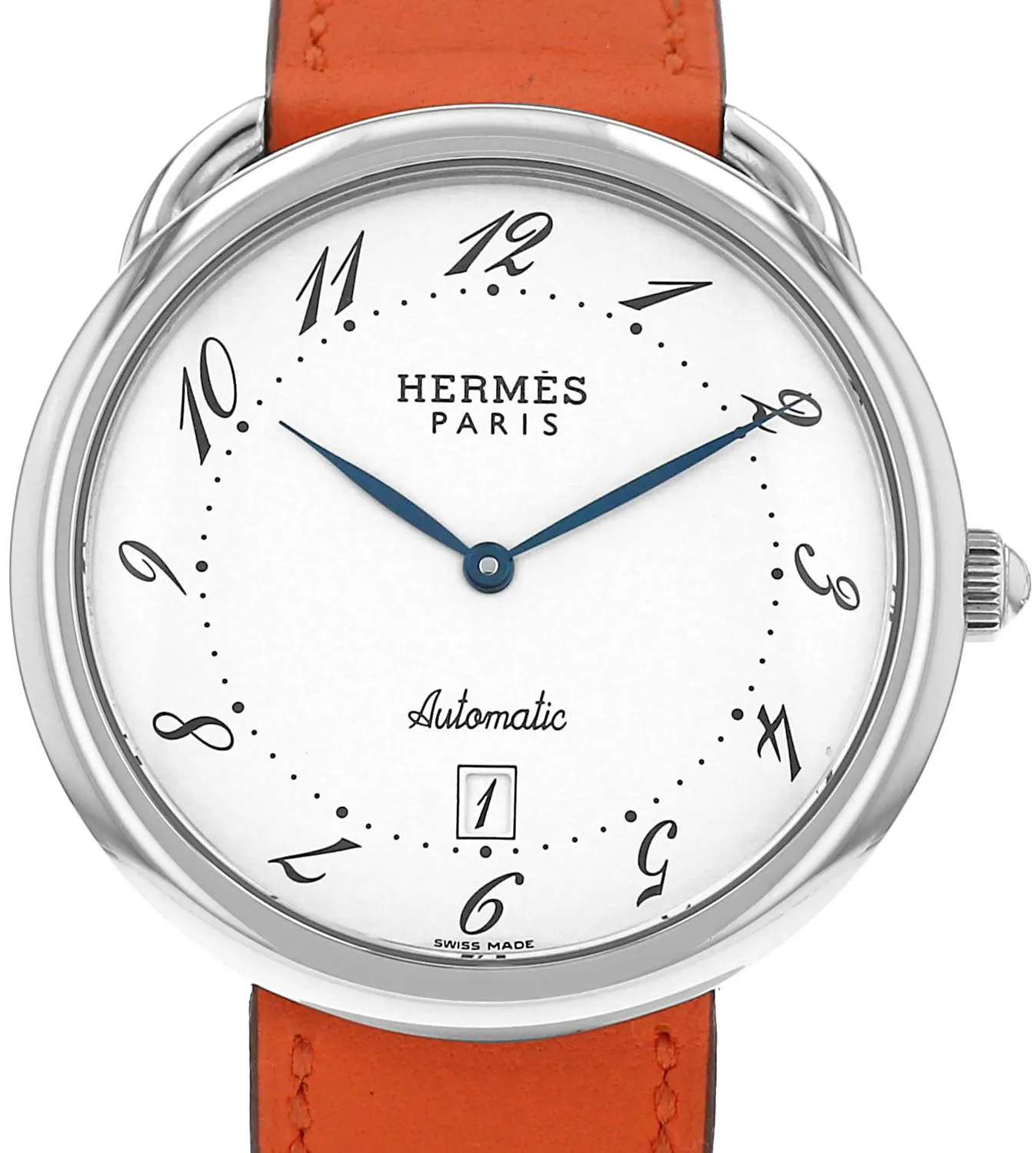 Hermès Arceau AR4.810 41mm Stainless steel White