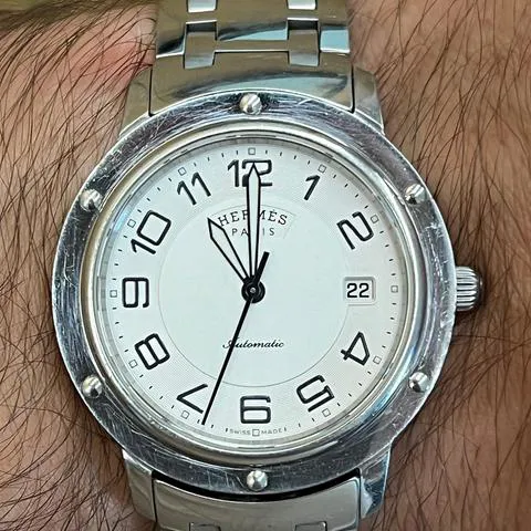 Hermès Clipper CP2.810 39mm Stainless steel White 1