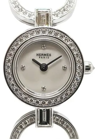 Hermès W045038WW00 16mm White gold Mother-of-pearl