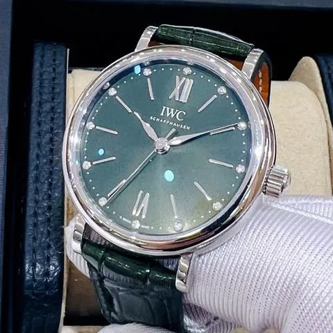 IWC Portofino Automatic IW357405 34mm Stainless steel Green 2