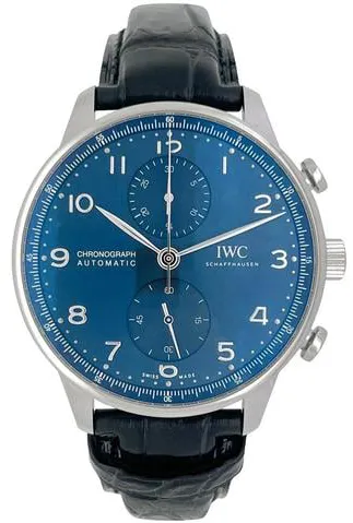 IWC Portuguese Chronograph IW371606 41mm Stainless steel Blue