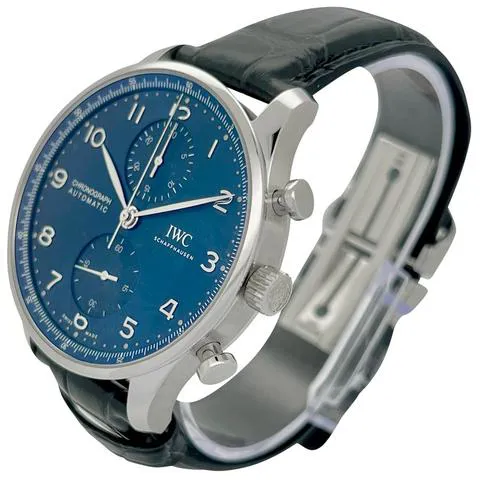 IWC Portuguese Chronograph IW371606 41mm Stainless steel Blue 3