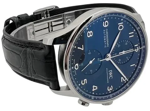 IWC Portuguese Chronograph IW371606 41mm Stainless steel Blue 10