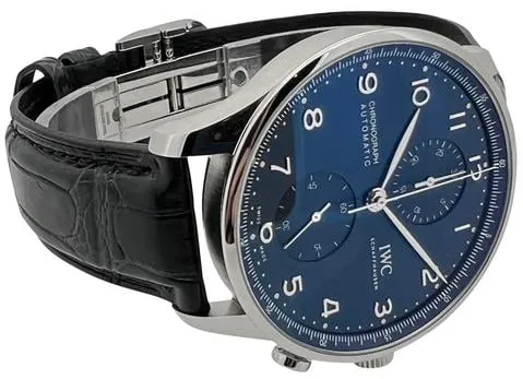 IWC Portuguese Chronograph IW371606 41mm Stainless steel Blue 11