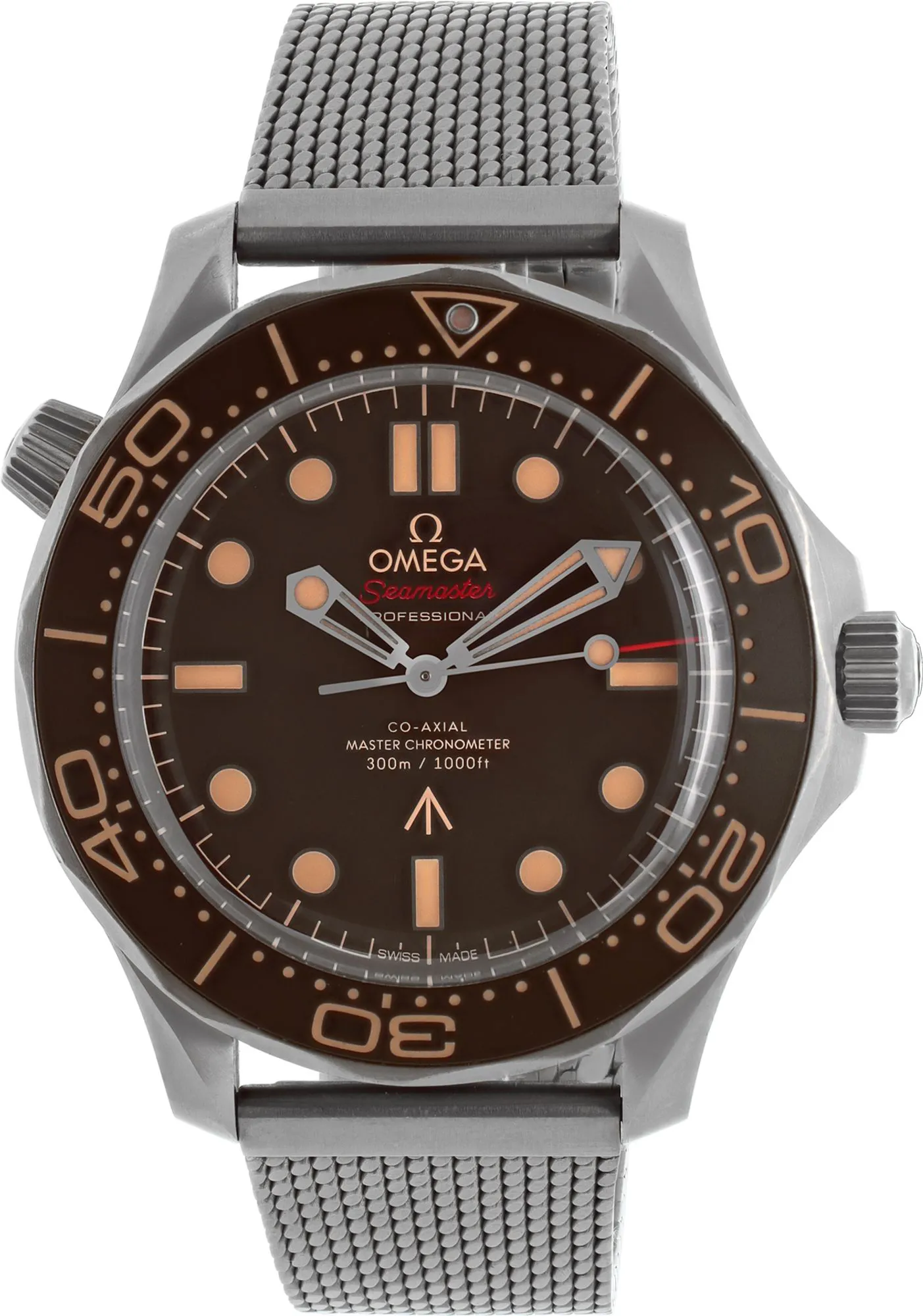 Omega Seamaster Diver 300M 210.92.42.20.01.001 42mm Titanium Brown