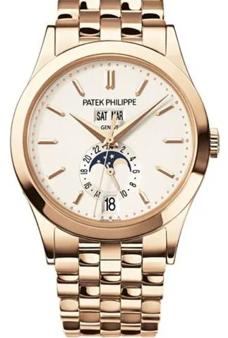 Patek Philippe Annual Calendar 5396/1R-010 38.5mm Rose gold Silver