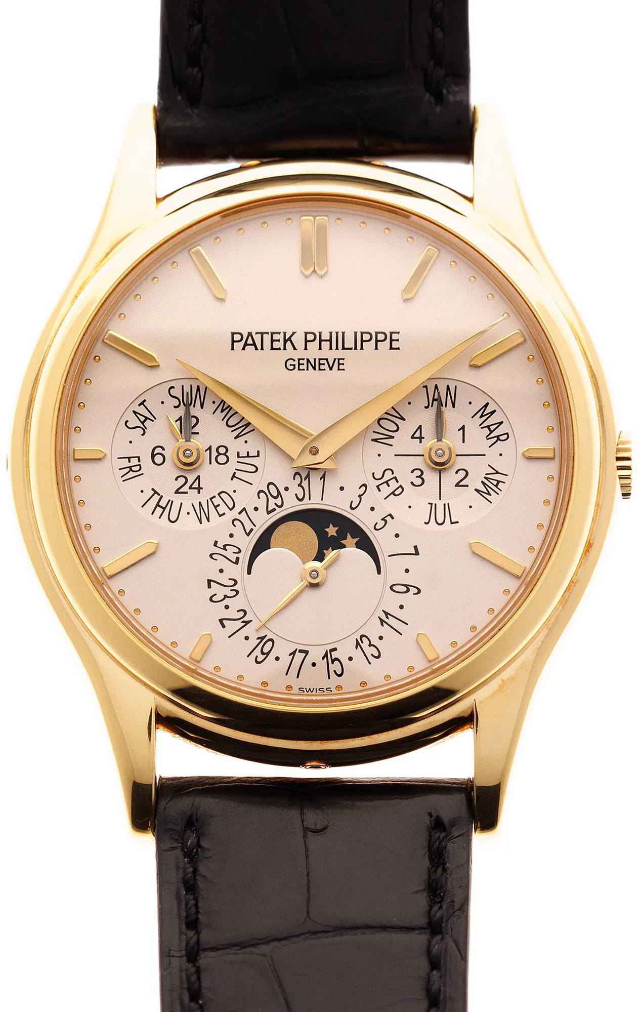 Patek Philippe Perpetual Calendar 5140J 36mm  18k YG Silver