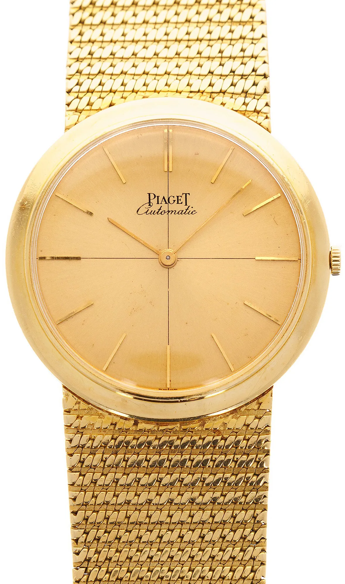 Piaget Vintage 12101 R1 33mm  18k YG Champagne