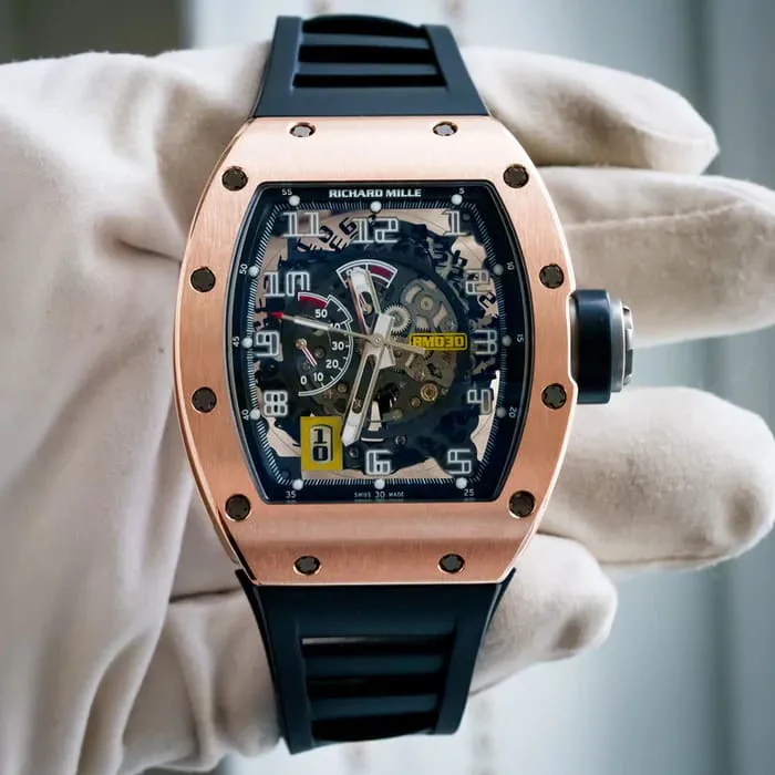 Richard Mille RM 030 RM 030 42.5mm Rose gold Skeletonized