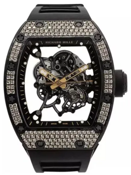 Richard Mille RM 055 RM055 RG CA TPT 50mm Rose gold and Diamond Skeletonized