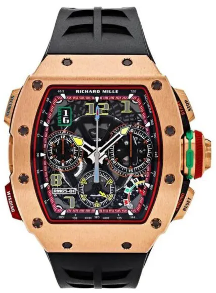 Richard Mille RM 65-01 RM65-01 CA RG 44.5mm Rose gold Black