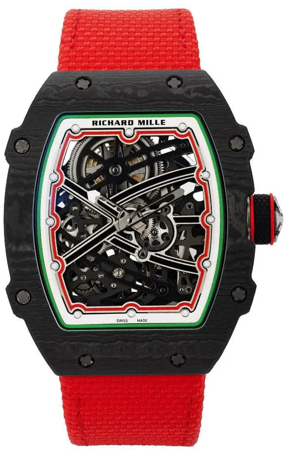 Richard Mille RM67-02 Extra Flat Italy NTPT Carbon / Skeletonized / Strap RM67-02 Extra Flat Italy NTPT Carbon / Skeletonized / Strap 38.5mm Carbon fiber Skeletonized