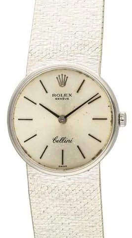 Rolex Cellini 3810 24mm White gold Silver