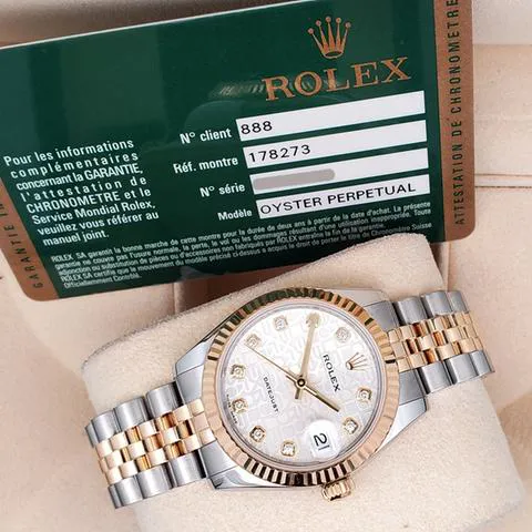 Rolex Datejust 31 178273 31mm Yellow gold and Stainless steel Silver