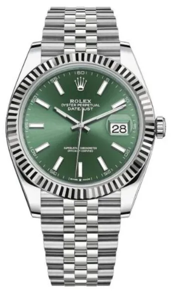 Rolex Datejust 41 126334-0028 41mm White gold and Oystersteel Green