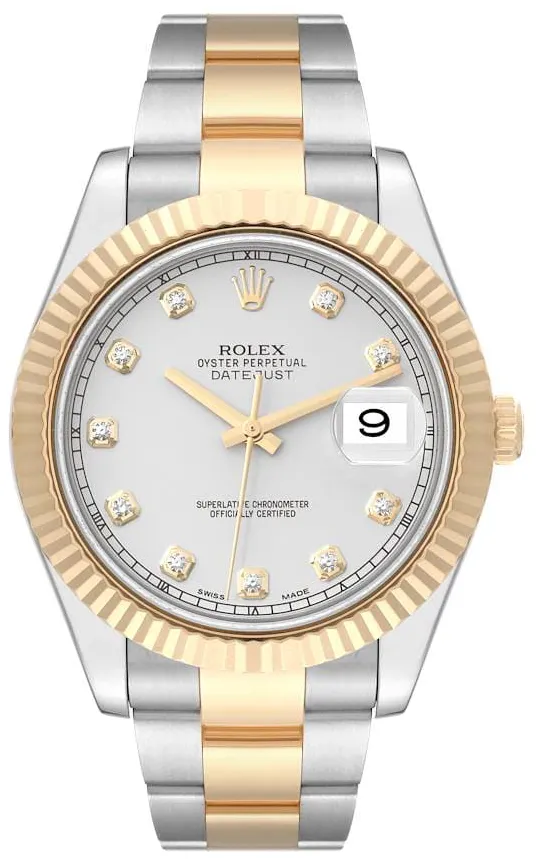 Rolex Datejust II 116333 41mm Yellow gold Silver