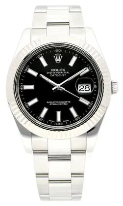 Rolex Datejust II 116334 41mm Stainless steel Black