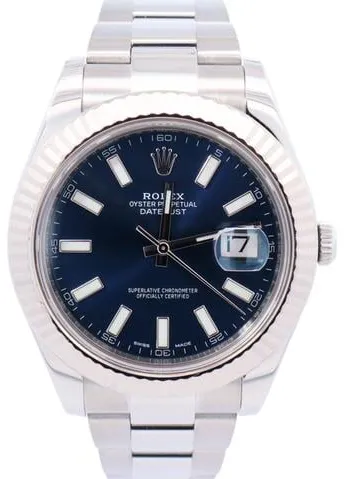 Rolex Datejust II 116334 41mm Stainless steel Blue