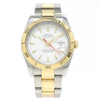 Rolex Datejust Turn-O-Graph 116263 Yellow gold and Stainless steel White