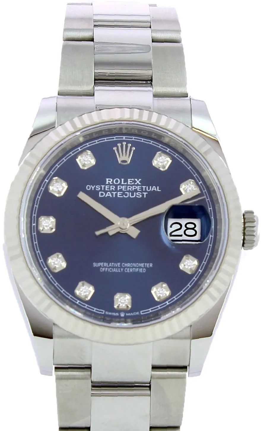 Rolex Datejust 126234/OY.BLU.DIAM 36mm Yellow gold and Stainless steel Blue diamonds