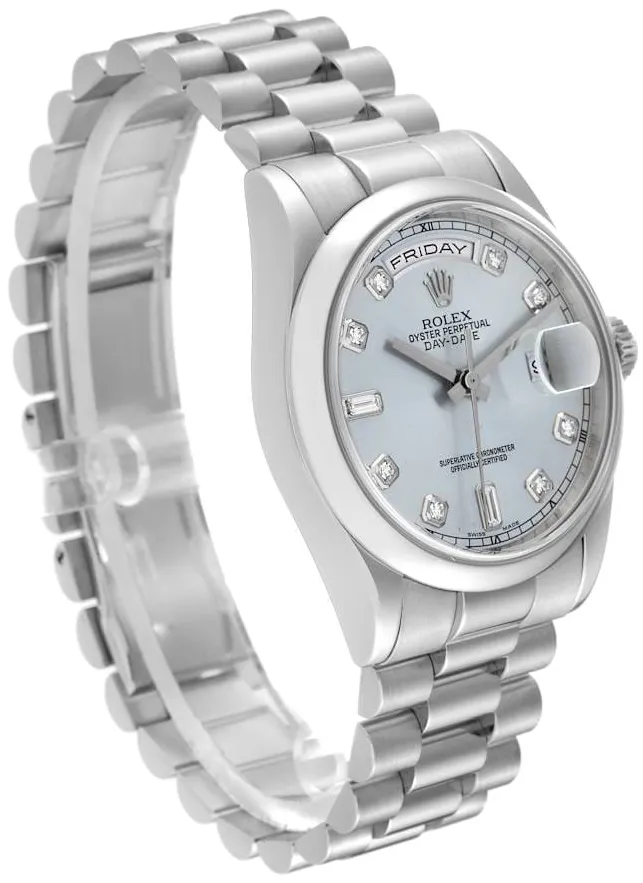 Rolex Day-Date 36 118206 36mm Platinum Silver 2