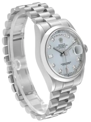 Rolex Day-Date 36 118206 36mm Platinum Blue 9