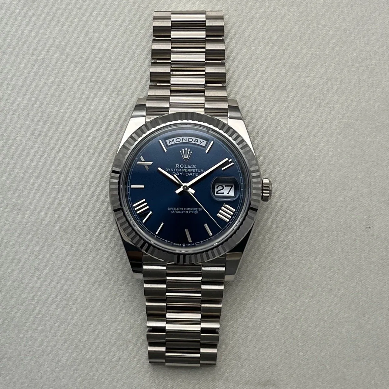 Rolex Day-Date 40 228239 40mm White gold Blue